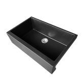 825*530mm Farmhouse Granite Stone kitchen sink Single bowl black no tap hole